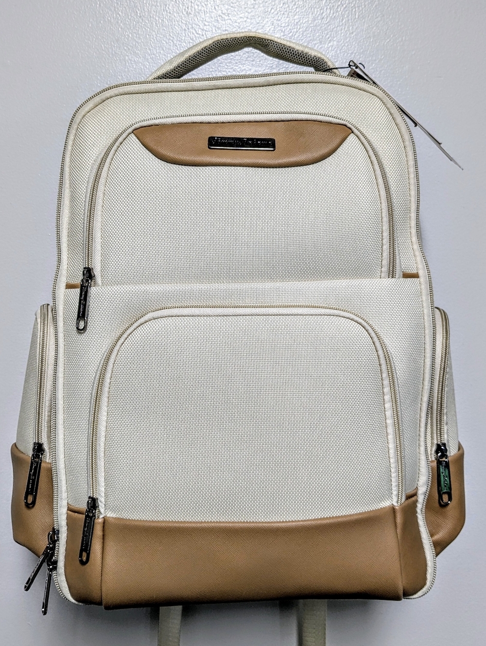 Tommy Bahama Stylish Cream & Tan Unisex Backpack - Travel & Work Essentials